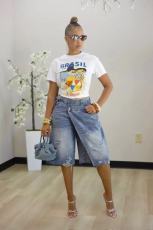 Fashion Denim Loose Shorts OD-8787