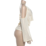 Sexy Backless Off Shoulder Top GZJQ-K6L11158A
