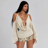 Sexy Backless Off Shoulder Top GZJQ-K6L11158A