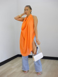 Chiffon See Through Backless Tops SFY-900