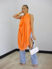 Chiffon See Through Backless Tops SFY-900