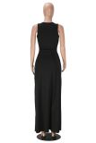 Lace Hollow Out Patchwork Split Maxi Dress MZ-26009