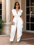 Sleeveless Deep V Neck Two Piece Pants Set SFY-897