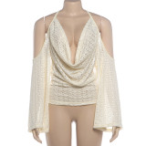 Sexy Backless Off Shoulder Top GZJQ-K6L11158A