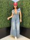 Fashion Washed Loose Denim Jumpsuit LX-8614