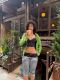 Stripe Lace Slim Fifth Pants GXIY-K26L2741