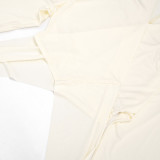 Solid Color Long Sleeve Two Piece Pants Set MXBF-J26ST281
