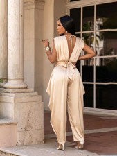 Sleeveless Deep V Neck Two Piece Pants Set SFY-897