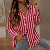 Stripe Laple Long Sleeve Shirt GPBY-SH8468