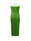 Stripe Knits Split Tube Top Dress ZDF-33537
