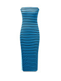 Stripe Knits Split Tube Top Dress ZDF-33537