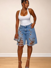Fashion Holes Denim Shorts OD-8786