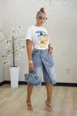Fashion Denim Loose Shorts OD-8787