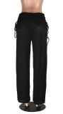 High-Waisted Drawstring Loose Lace Pants(With Panties) MZ-26010