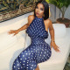 Polka Dot Print Sleeveless Backless Jumpsuit GJYO-JP006373