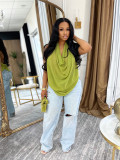 Chiffon See Through Backless Tops SFY-900