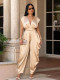 Sleeveless Deep V Neck Two Piece Pants Set SFY-897