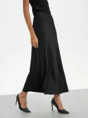 Satin High Waist Long Skirt GXIY-K25L1129