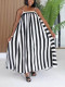 Stripe Contrast Color Sling Maxi Dress ZDF-33532