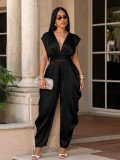 Sleeveless Deep V Neck Two Piece Pants Set SFY-897