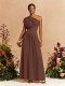 Single Shoulder Ruched Maxi Dress GQLK-KG6622