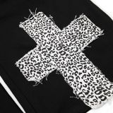 Plus Size Leopard Print Patchwork Jeans GYLN-5540