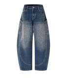 Plus Size Starry Sky Diamonds Loose Jeans GYLN-9081