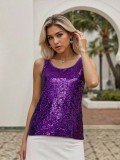 Loose Sequin Sleeveless Tops GKYS-3028