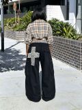 Plus Size Leopard Print Patchwork Jeans GYLN-5540