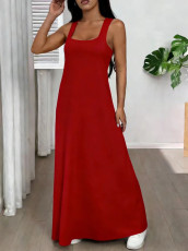 Solid Color One Shoulder Sling Dress Suit GQLK-6626