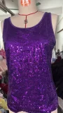 Loose Sequin Sleeveless Tops GKYS-3028