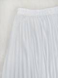 Sleeveless Vest Press Pleated Long Skirt Suit GYLY-10901