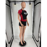 PINK Letter Leopard Print Sport Suit FOSF-8870