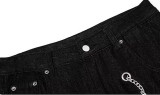 Plus Size Metal Ring Rivet Chain Jeans GYLN-9088