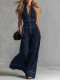 Sleeveless Loose Casual Zipper Jumpsuit GXRF-QC162