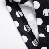 Polka Dot Print Backless Seventh Jumpsuit GDSF-D26JP260