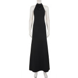 Hollow Out Backless Beaded Maxi Dress GPKJ-MR48560