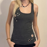 Solid Color Sleeveless Tank Top GPKJ-MR47000