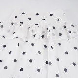 Polka Dot Print Irregular Long Skirts GPKJ-MR43545
