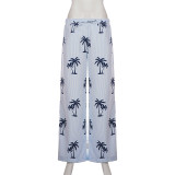 Coconut Tree Print Loose Pants GPKJ-MR49450