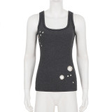 Solid Color Sleeveless Tank Top GPKJ-MR47000