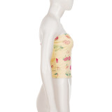 Vintage Fruit-Print Strapless Top GPKJ-MR48855
