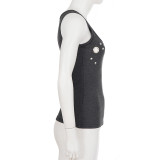 Solid Color Sleeveless Tank Top GPKJ-MR47000