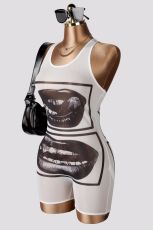 Print Sleeveless Romper GXIY-K26L2548