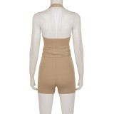 Riveted Halterneck Yoga Sport Romper GPKJ-MR50139