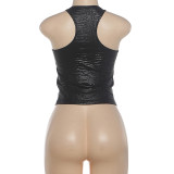 Solid Color Off Shoulder Sling Tank Top XEF-K6L13740A