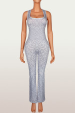 Leopard Print Sleeveless Sport Jumpsuit YWXS-K26L2425