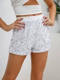 Solid Color Sequin Shorts GXRF-QC0166