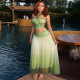 Halterneck Sleeveless Backless Top Long Skirt Suit GJYO-JSD711916