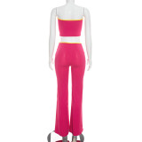 Contrast Color Tube Top Two Piece Pants Set MXBF-Q26ST150